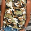 Camouflage Print Sleeveless Tank