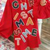 Color-Blocked Christmas Letter Sweatshirt Dress