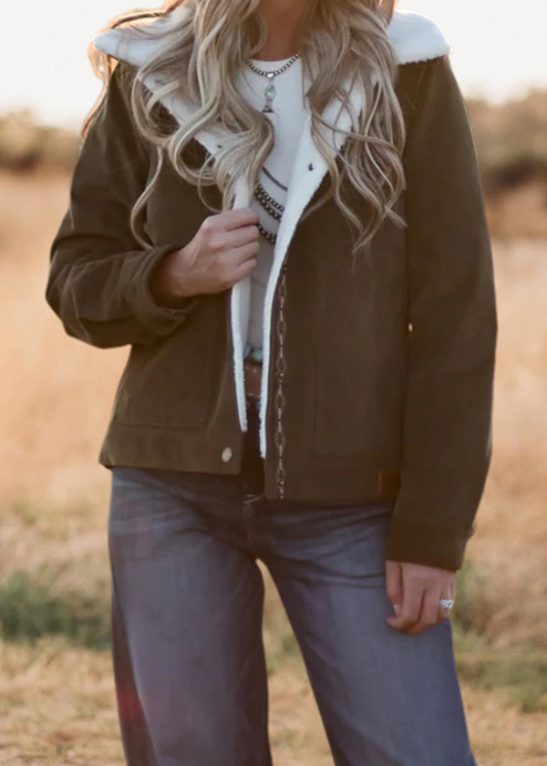 Western Corduroy Hooded Jacket