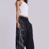 Black Sports Pants with Micro Tear-Resistant Fabric