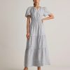 100% European Linen Tiered Maxi Dress