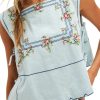 Garden Wall Embroidered Crop Cotton Top